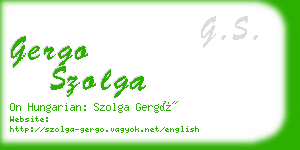 gergo szolga business card